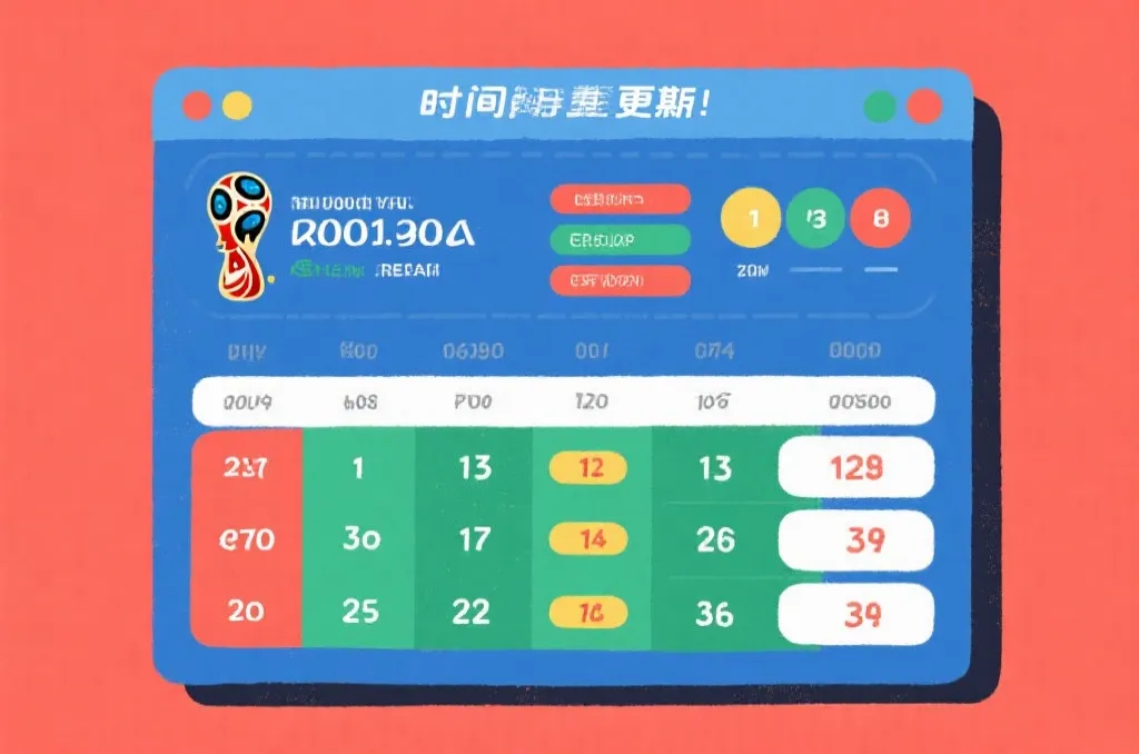 世界杯小组赛积分榜与北京时间更新时间提示